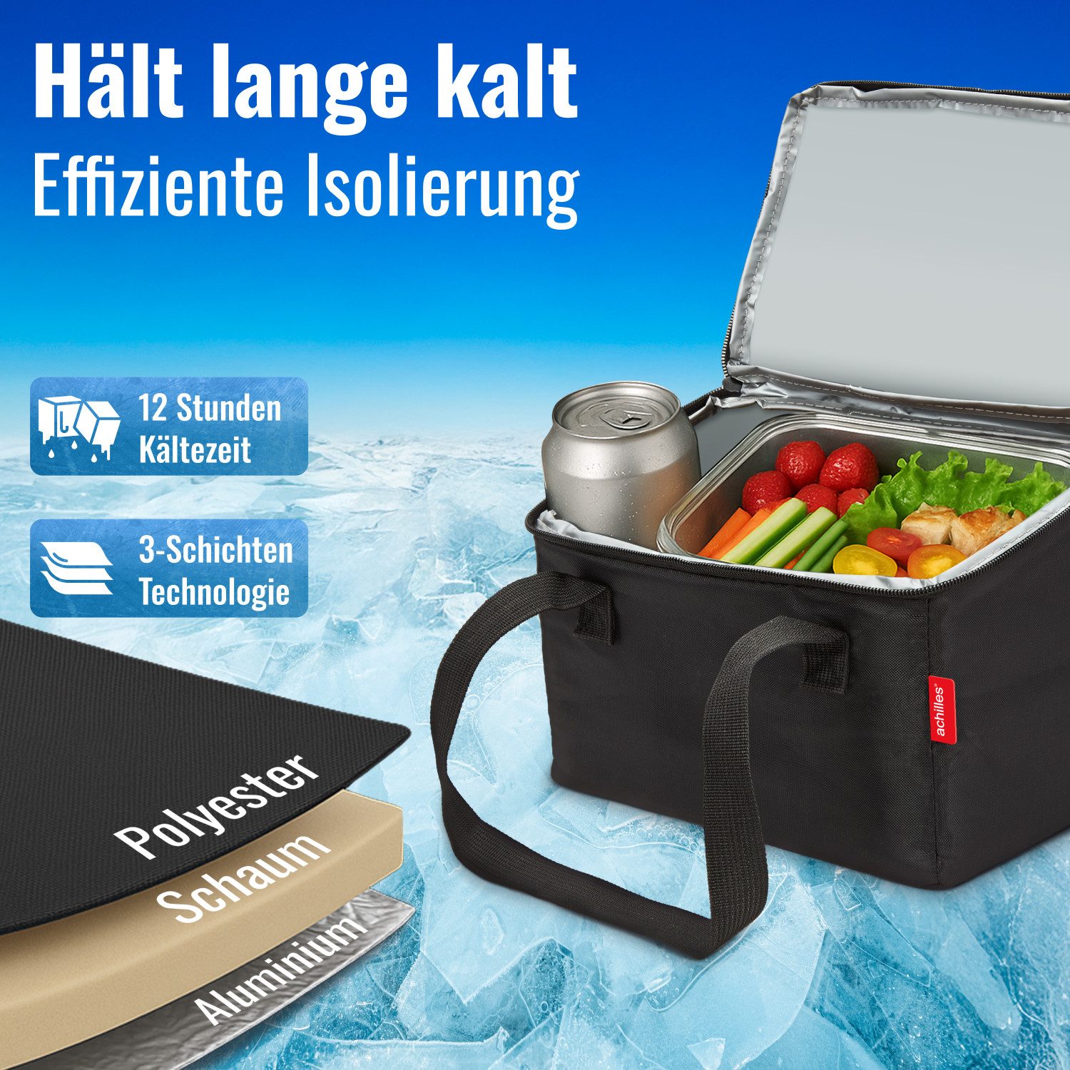 achilles Klappbox achilles Kühltasche für Beifahrer-Organizer Kühleinsatz für Rücksitz, 40 l