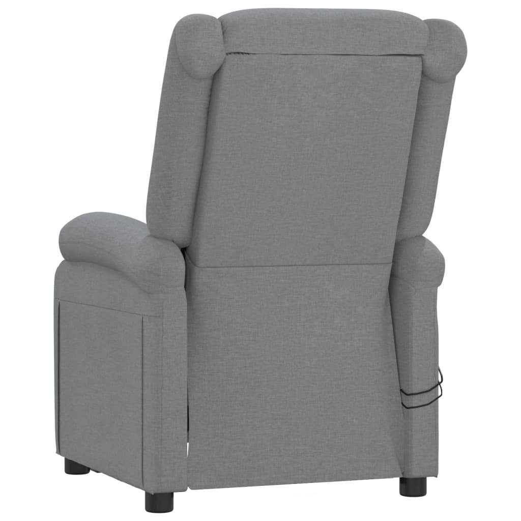 vidaXL Massagesessel Massagesessel Elektrisch Hellgrau Stoff (1-St)
