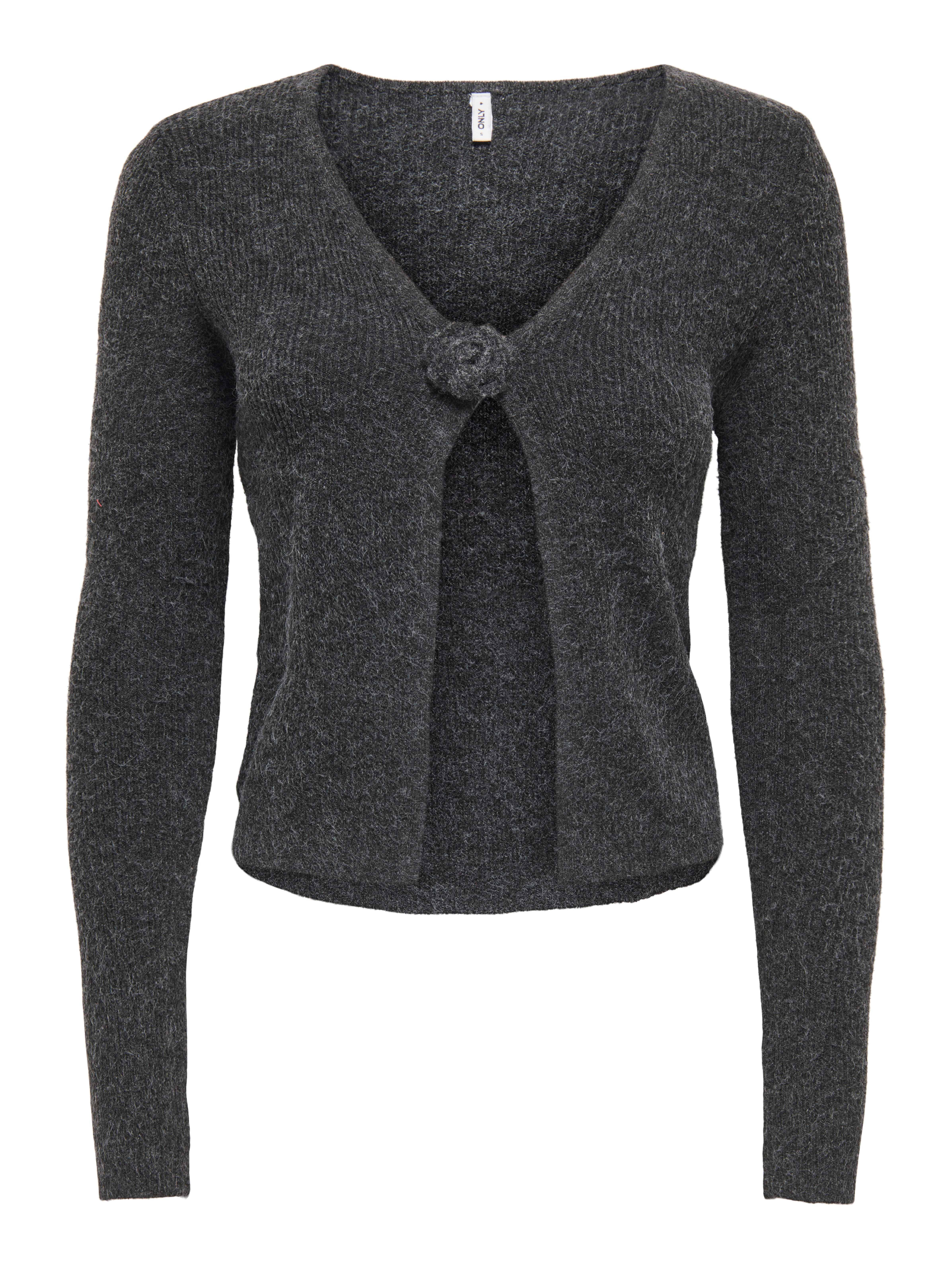 ONLY Strickjacke ONLRICA LS RIB FLOWER CARDI CC KNT Materialmix, regular fit