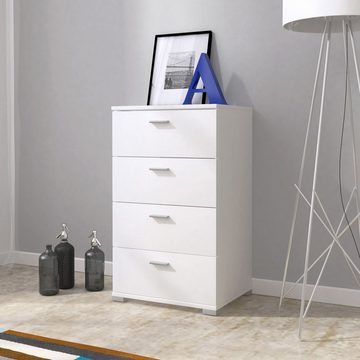 MOEBLO Kommode MIA (Moderne Schlafzimmer Möbel für Wohnzimmer Schrank, Sideboard mit 4 Schubladen, Füße aus Metall), - (BxHxT): 50/100/150x85x40 cm