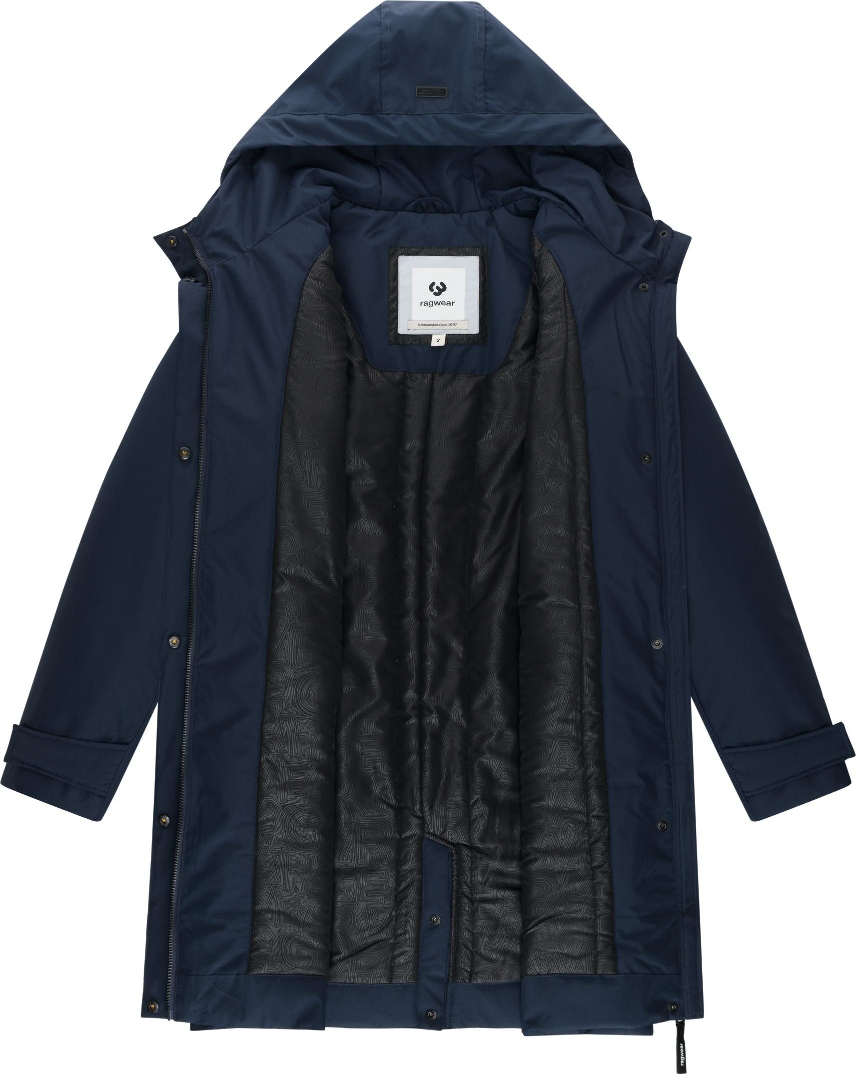 Ragwear Kurzmantel Horatia Warm YOUMODO Wasserdichter Wintermantel mit Bindegürtel