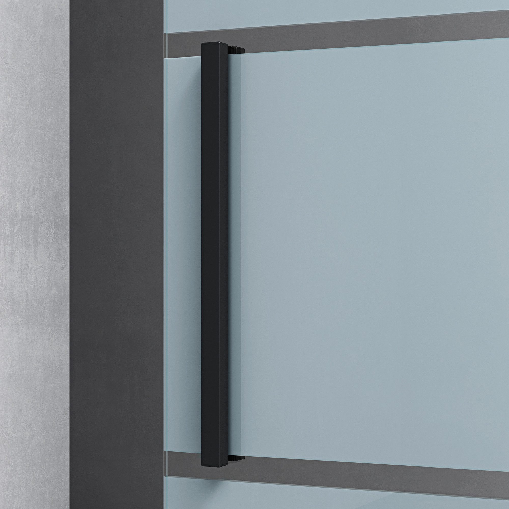 Mai & Mai Glasschiebetür komplettset Teilsatiniert 25mm Wandabstand 8mm ESG-Sicherheitsglas – Bild 4 von 5
