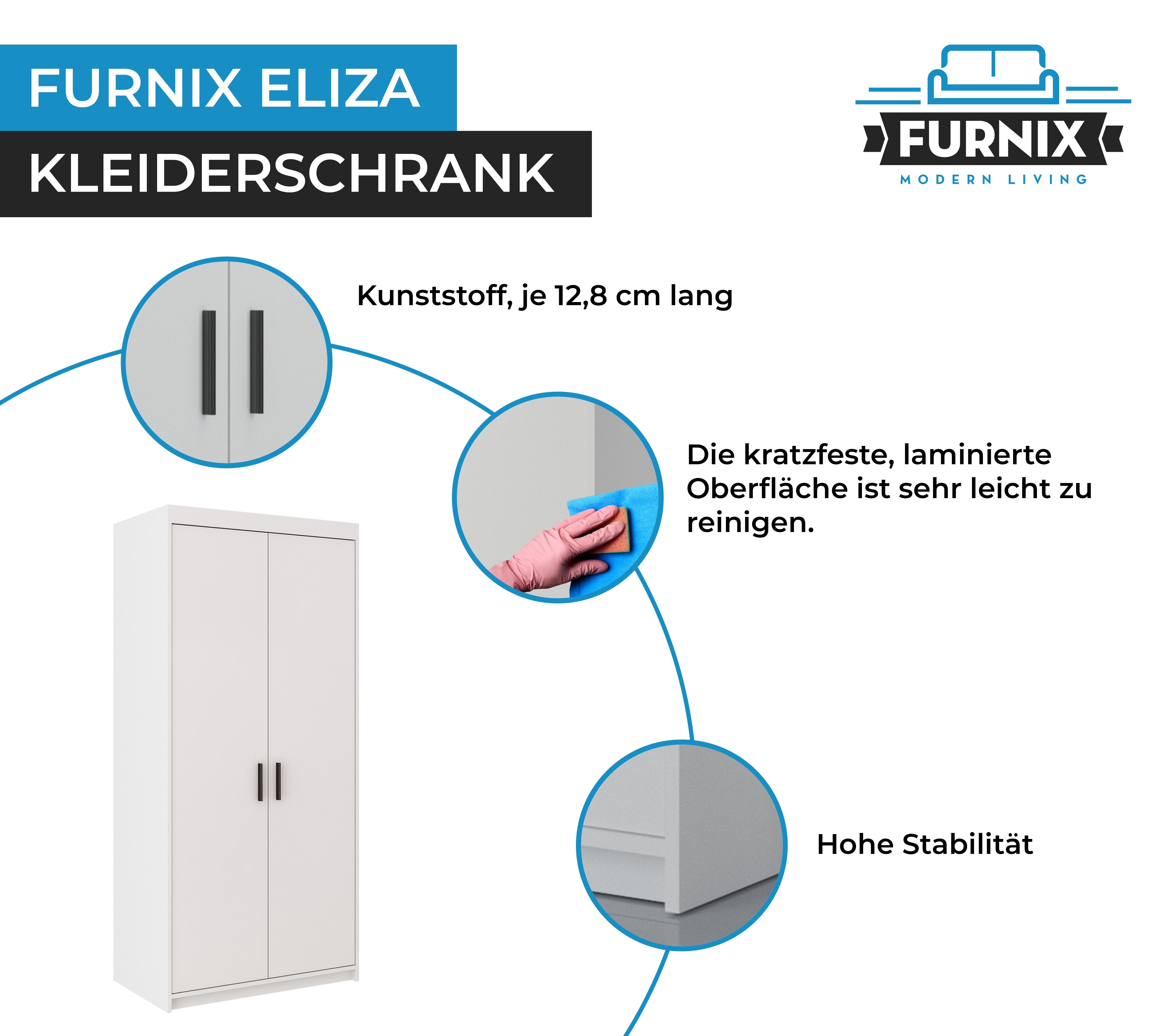 Schlafzimmer Kleiderschrank Furnix Schrank Weiß Eliza Auswahl 3-türig für