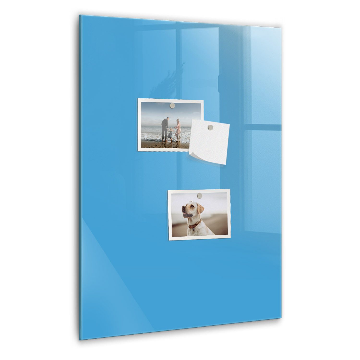 Tulup Magnettafel Memoboard aus Glas Notiztafel mit 5 Magneten, Marker und Schwamm