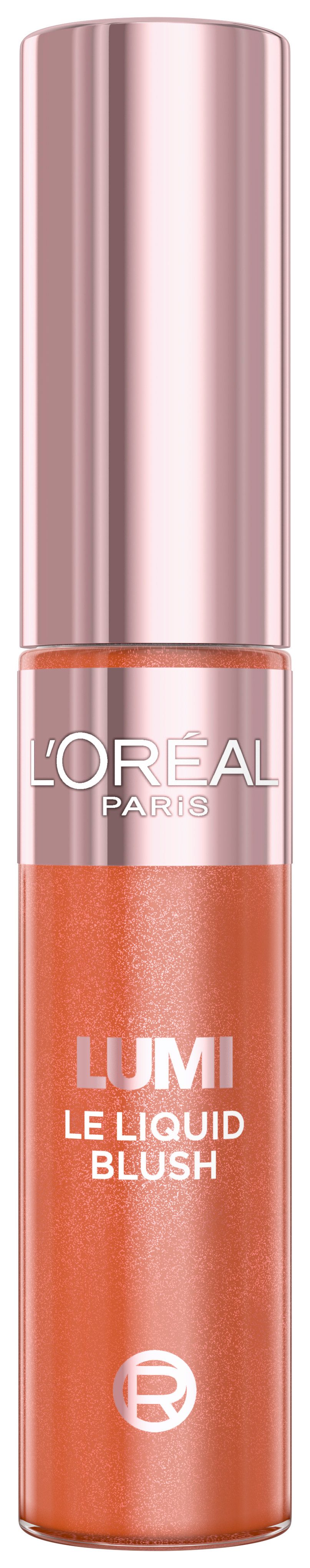L'ORÉAL PARIS Rouge LUMI LE LIQUID BLUSH GLOWY, schimmernde, intensive Farbe