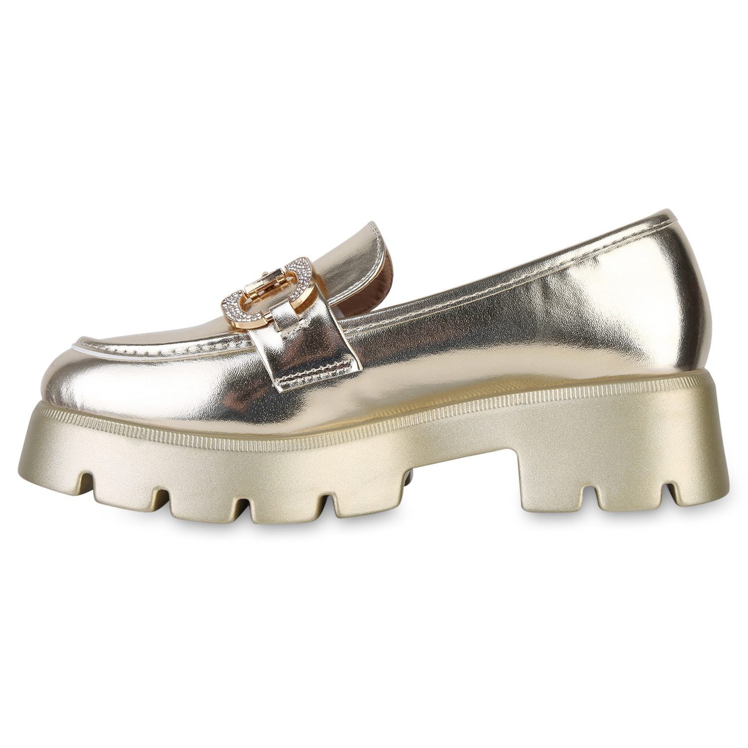 VAN HILL 841545 Outdoorschuh Damen Plateauschuhe Halbschuhe Slippers Strass günstig online kaufen