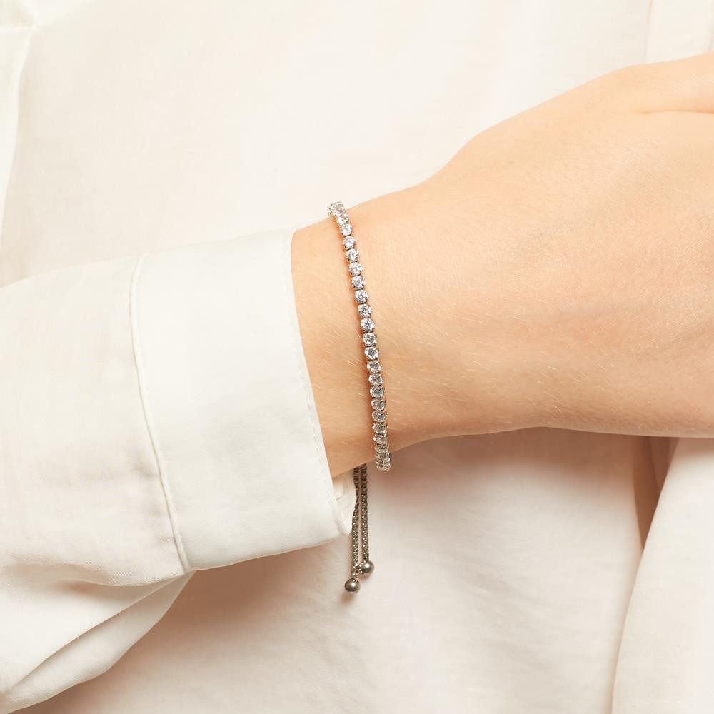 JEWLIX Edelstahlarmband Tennisarmband mit funkelnden Zirkonia in Silber B5234