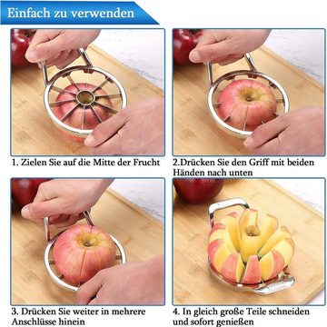 NUODWELL Obstschneider Apfelschneider Edelstahl Apfelteiler zum Zerschneiden Apfelspalten