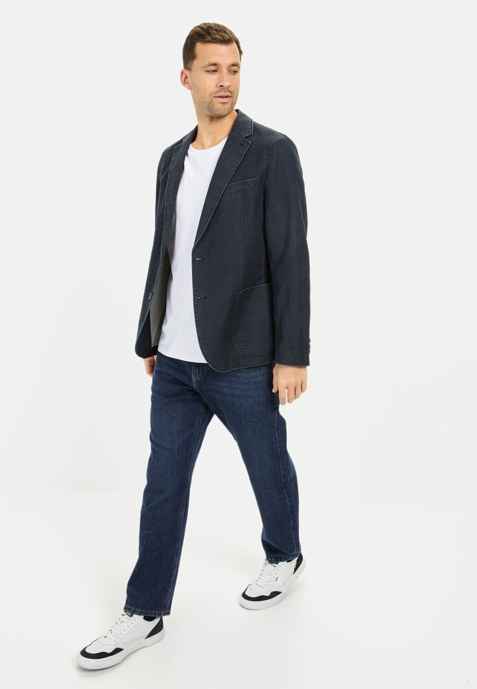 camel active Jerseysakko mit 2-Knopf-Verschluss Langarm Reverskragen Blazer_Jerseyblazer