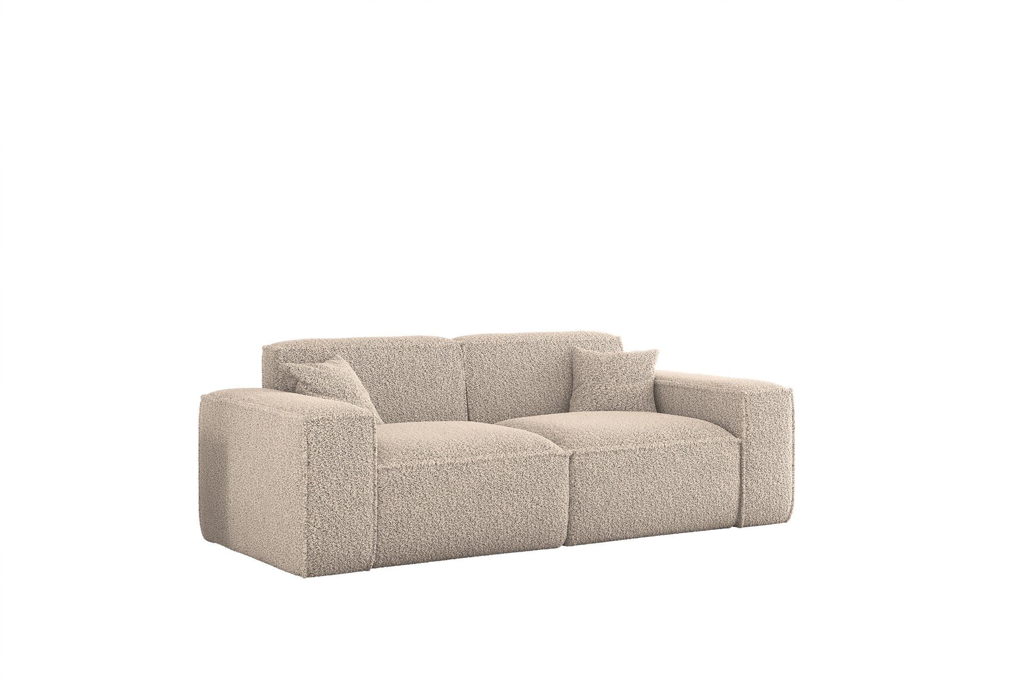 Fun Möbel 2-Sitzer Sofa Designersofa CELES PREMIUM in Stoff Sven, Rundumbezug, inkl. 2 Zierkissen – Bild 2 von 5