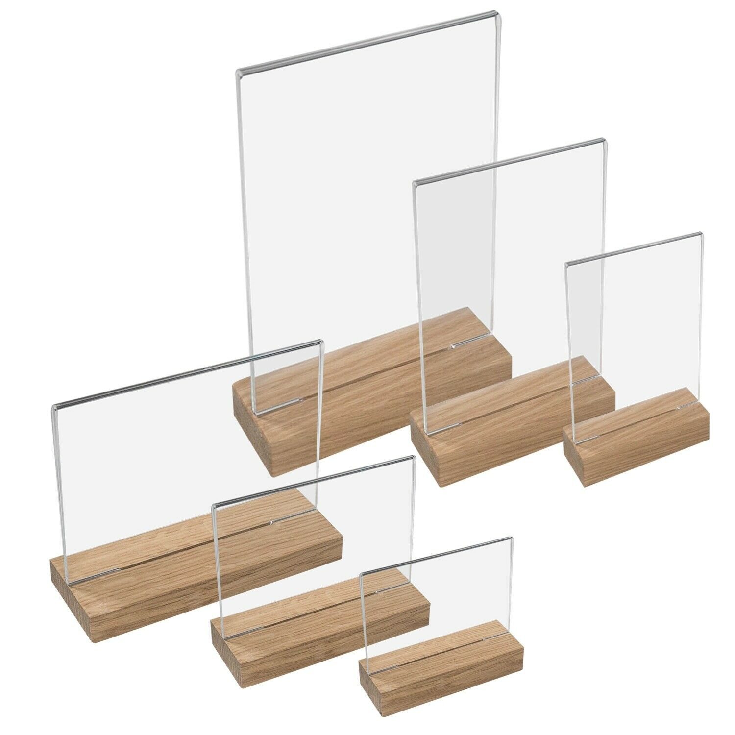 HMF Einzelrahmen 4694 Acryl Tischaufsteller, für 1 Bilder (2 St), T-Ständer günstig online kaufen