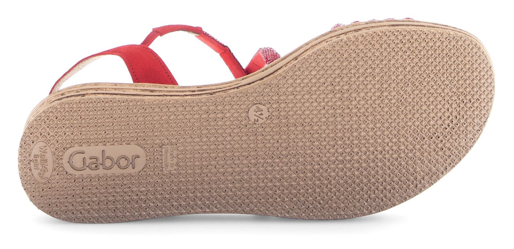 Gabor Keilsandalette, Plateau, Sommerschuh, Riemchensandale in funkelnder Optik