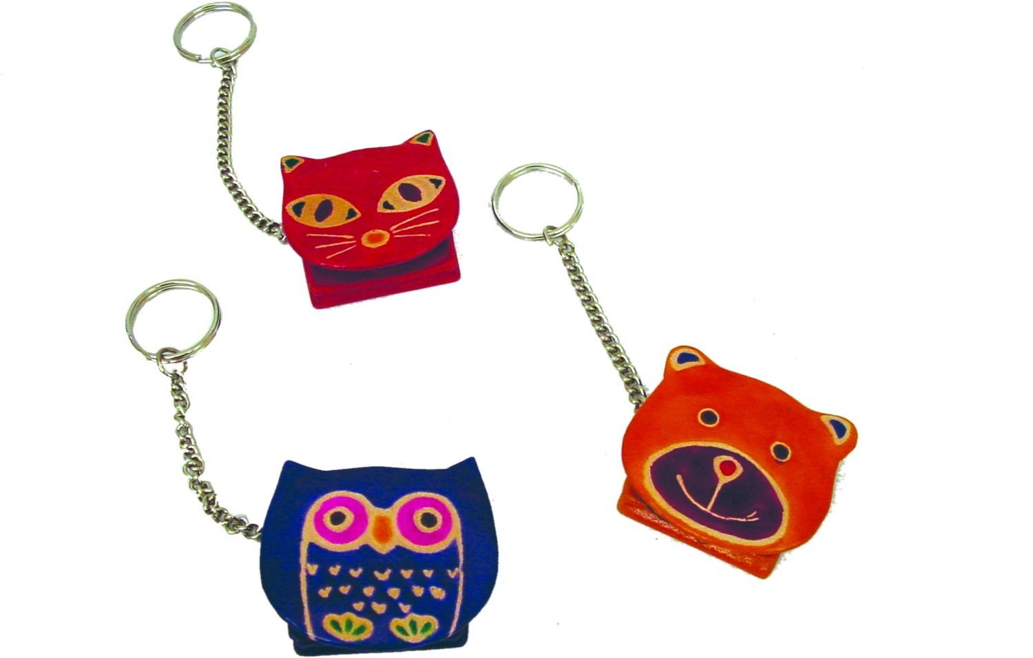 El Puente Geldbörse Mini-Geldbörse "Eule, Bär oder Katze", Handmade, Handmade