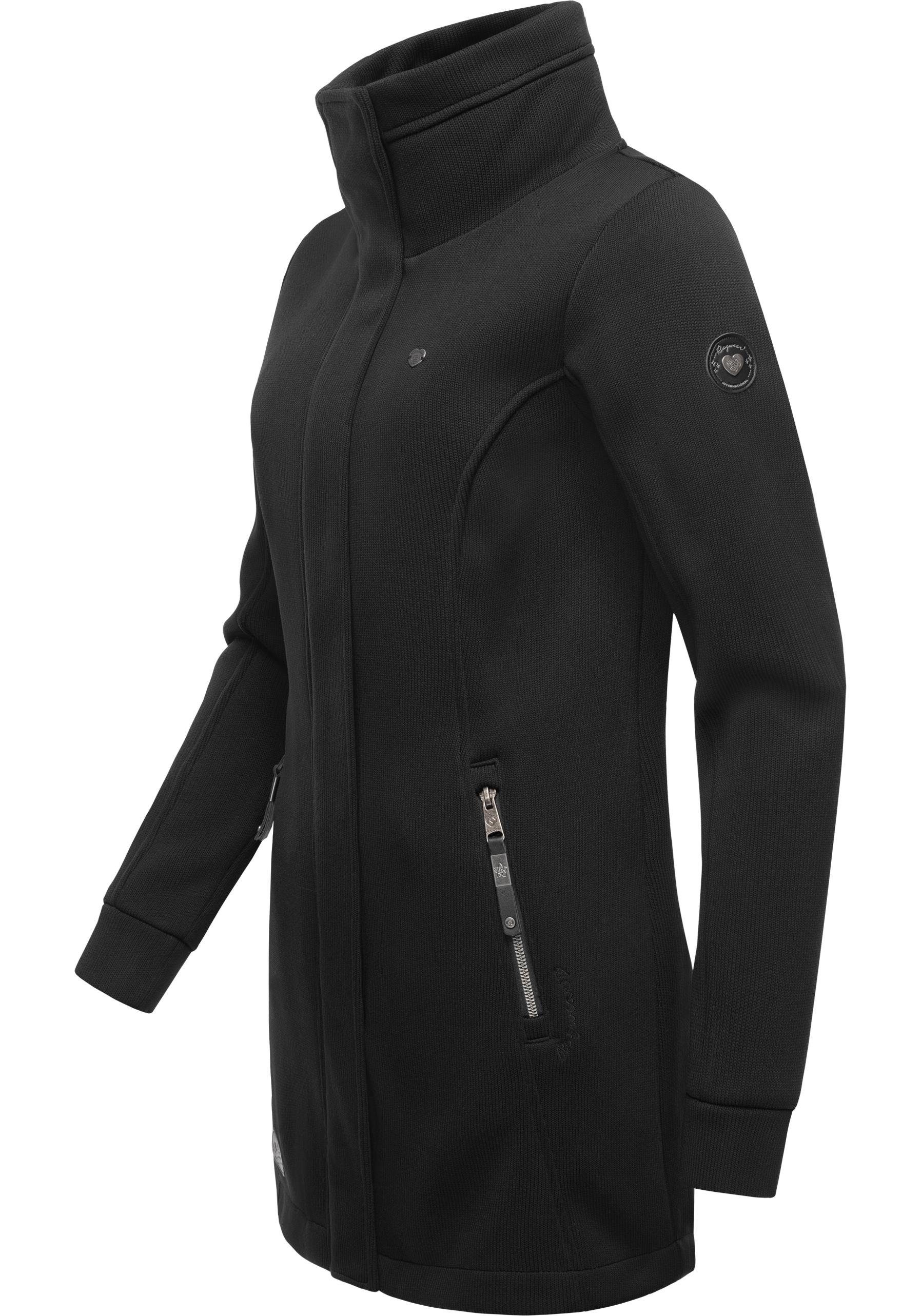 Ragwear Sweatjacke Letrice Bonded Elegante Zip-Jacke mit hohem Kragen in Feinstrickoptik – Bild 2 von 5