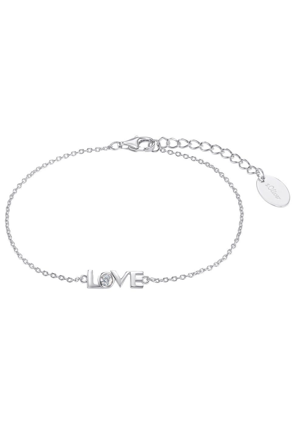 s.Oliver Armband LOVE, mit 2034344, Zirkonia (synth)