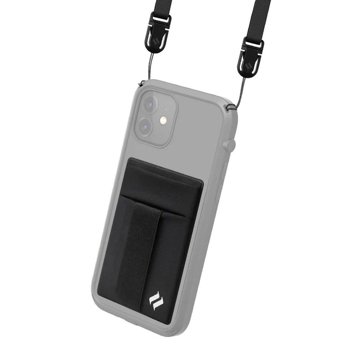 Catalyst Kartenetui Stick-On Wallet & Strap Bundle, für Smartphones, Stealth Black