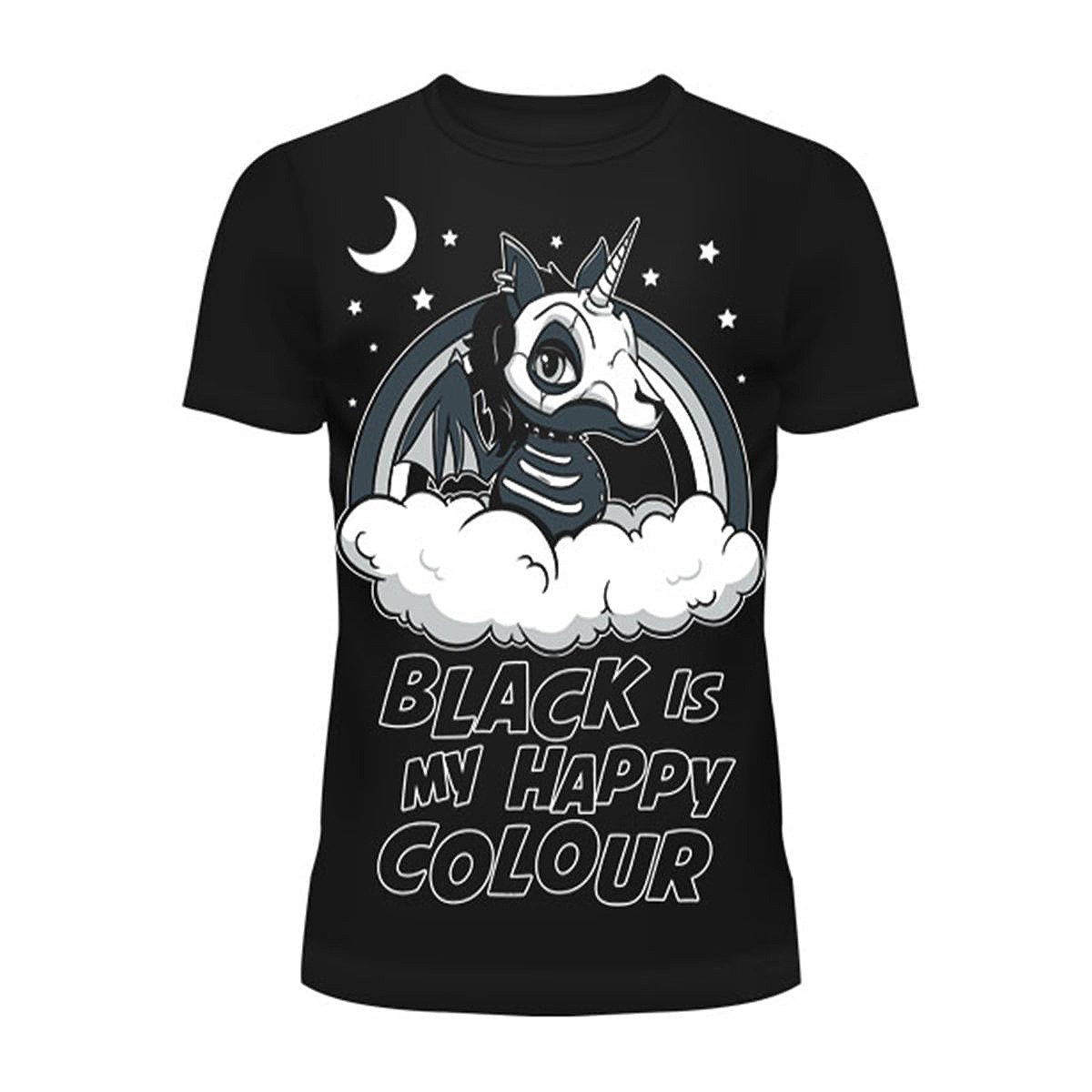 Cupcake Cult T-Shirt Black Is My Happy Colour