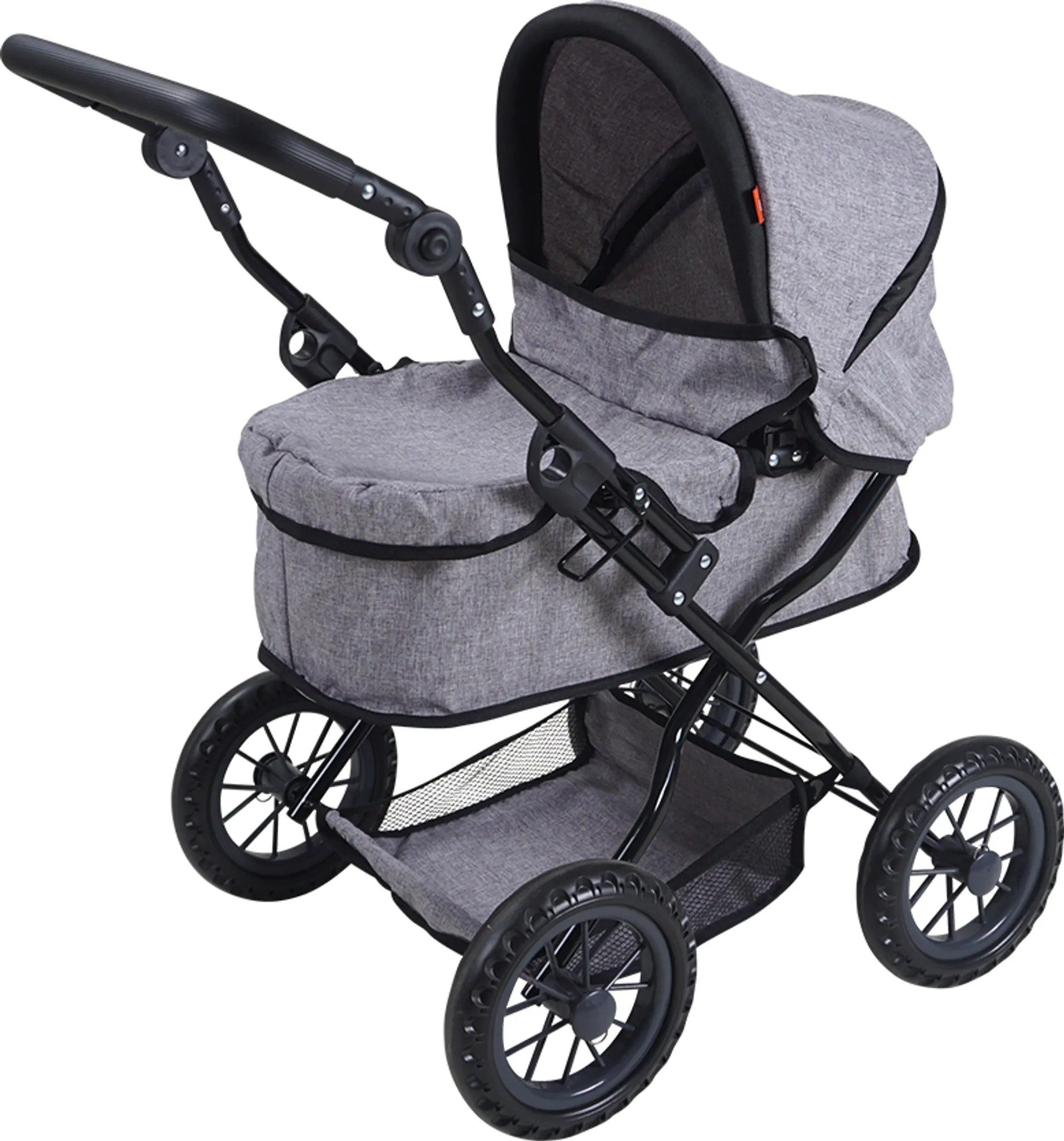 Knorrtoys® Puppen Accessoires-Set Knorrtoys 63487 - Puppenwagen First Stone Black, klappbar, Schieber...