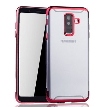 König Design Handyhülle Samsung Galaxy A6 Plus (2018), Samsung Galaxy A6 Plus (2018) Handyhülle Bumper Backcover Rot