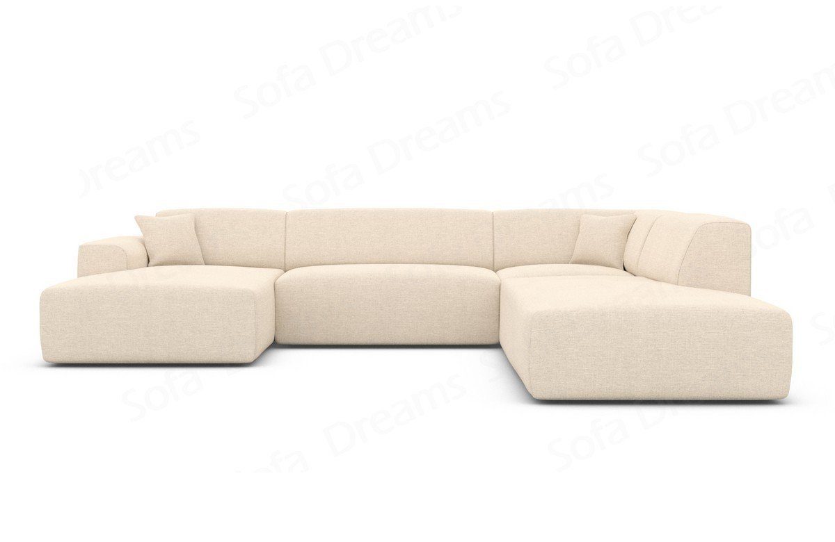 Sofa Sofa Designer beige02 Stoffsofa Strukturstoff Loungesofa Dreams Wohnlandschaft U-Form Lounge Mallorca Modern, U