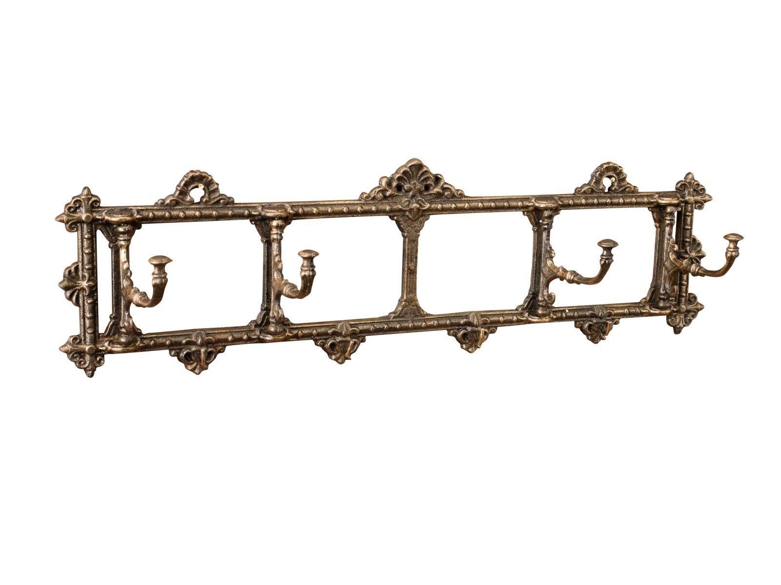 Aubaho Dekoobjekt Wandgarderobe Garderobe Jugendstil antik Stil 63cm x 18cm Bronzefarben