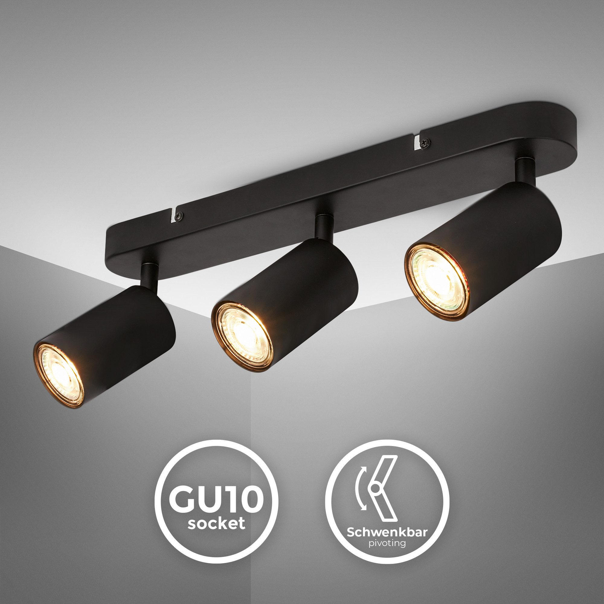 B.K.Licht Deckenspot Deckenlampe schwenkbar, GU10 Deckenleuchte, ohne Leuch günstig online kaufen