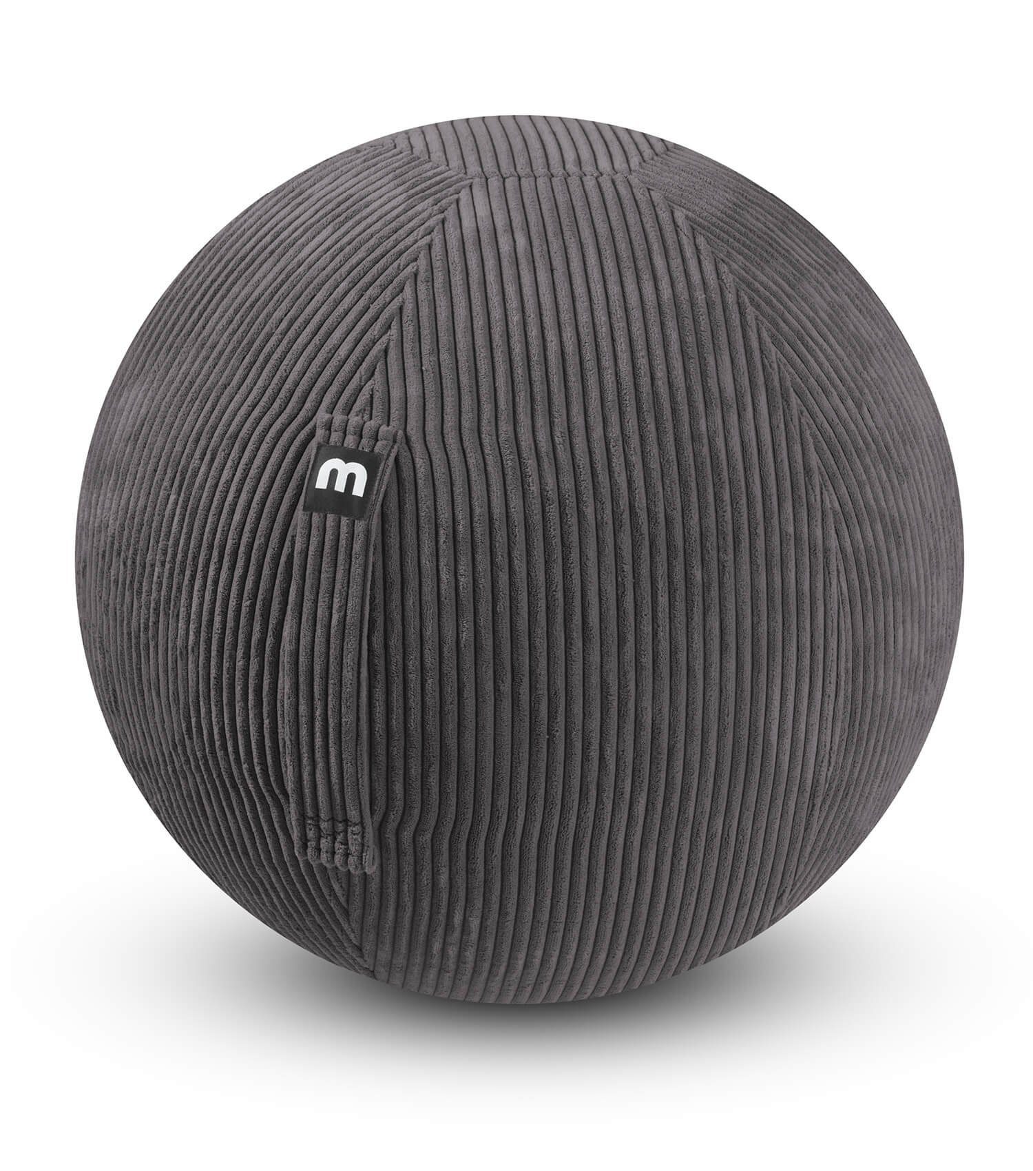 mokebo Sitzball Der Sportliche (mit Cordbezug), Made in Germany, ergonomischer Hocker, Büro, Homeoffice in Anthrazit