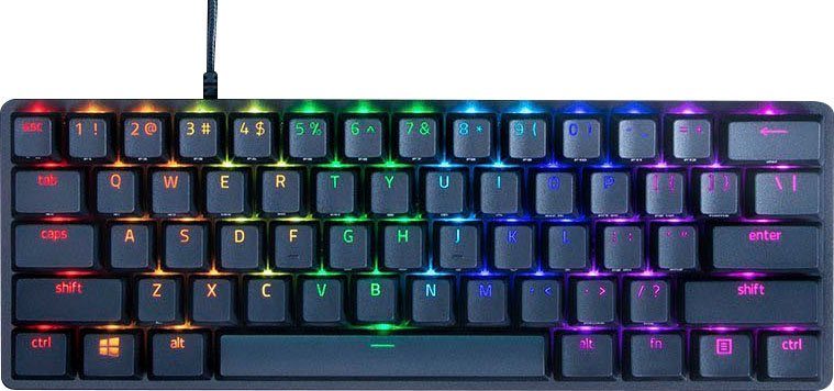 RAZER Huntsman Mini - Klickend optischer Switch (Rot) - DE - Schwarz Gaming- Tastatur