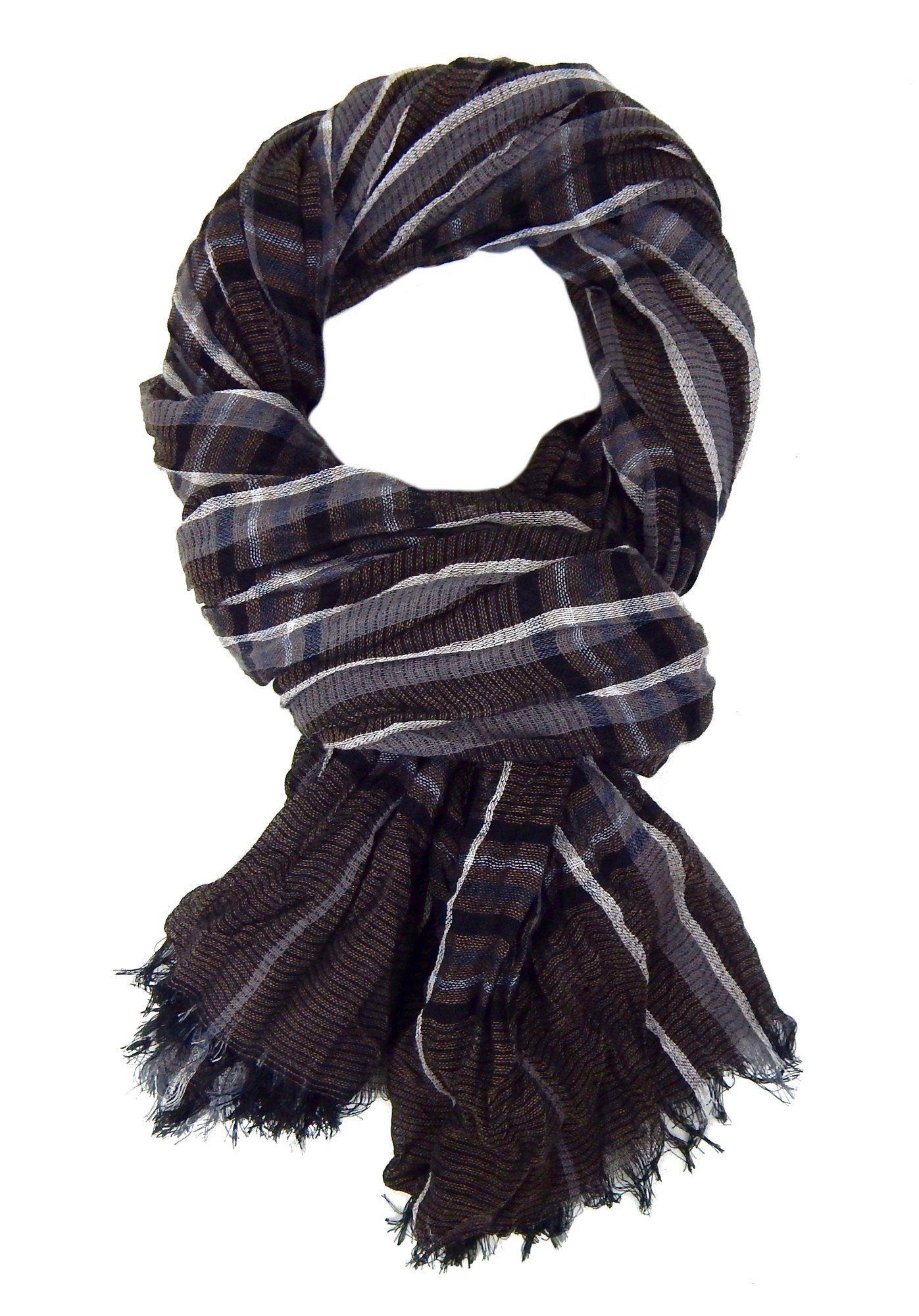 Ella Jonte Modeschal, leichter Herrenschal gestreift Baumwolle Viskose günstig online kaufen