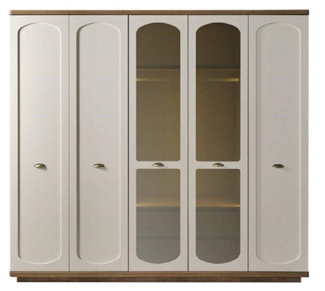 Kleiderschrank Beige Kleiderschrank Ankleideschrank Schrank 5 türiger