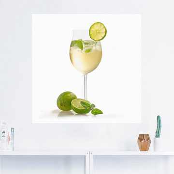 Artland Wandbild Weinglas - Hugo, Getränke (1 St), als Wandaufkleber in verschied. Größen