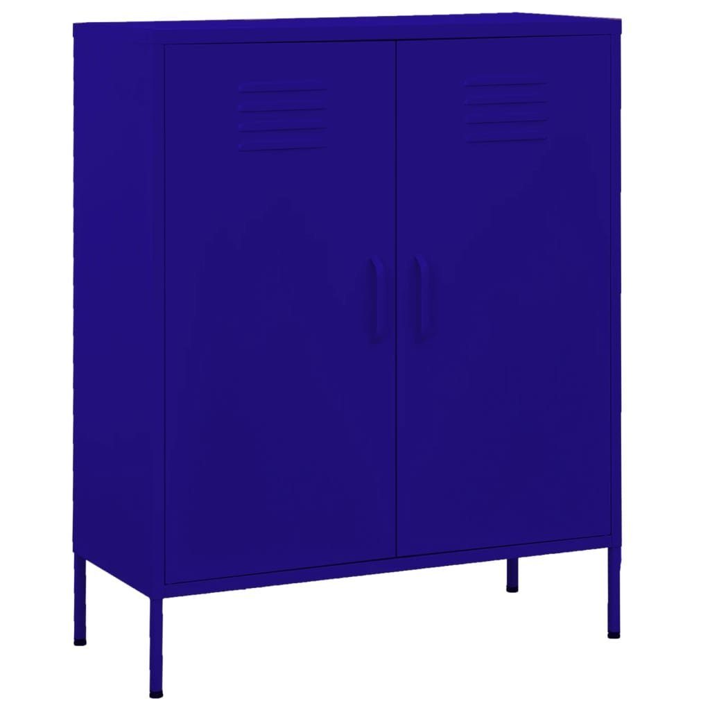 vidaXL Aktenschrank Lagerschrank Marineblau 80x35x101,5 cm Stahl (1-St)