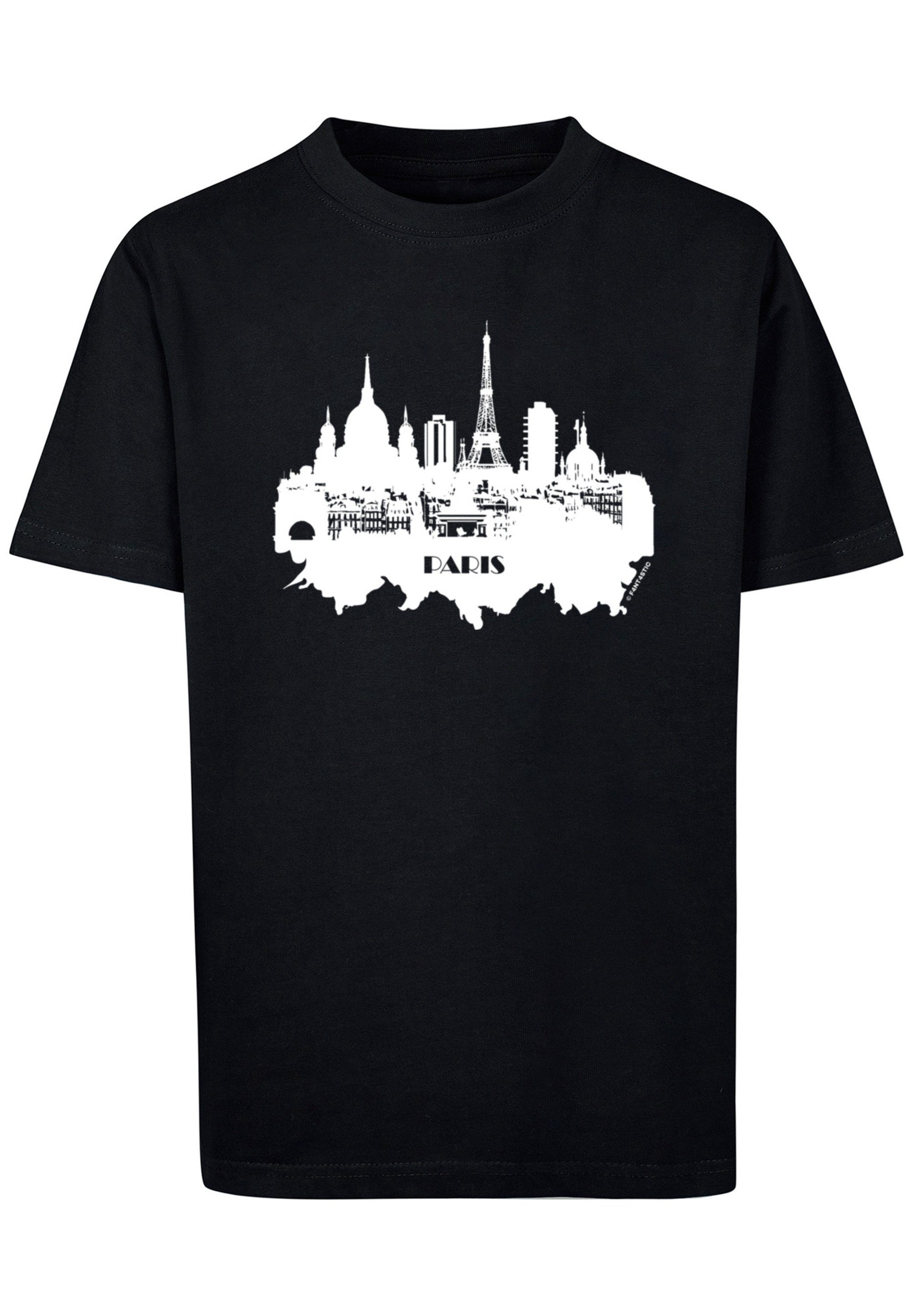 F4NT4STIC T-Shirt PARIS SKYLINE UNISEX Print schwarz TEE