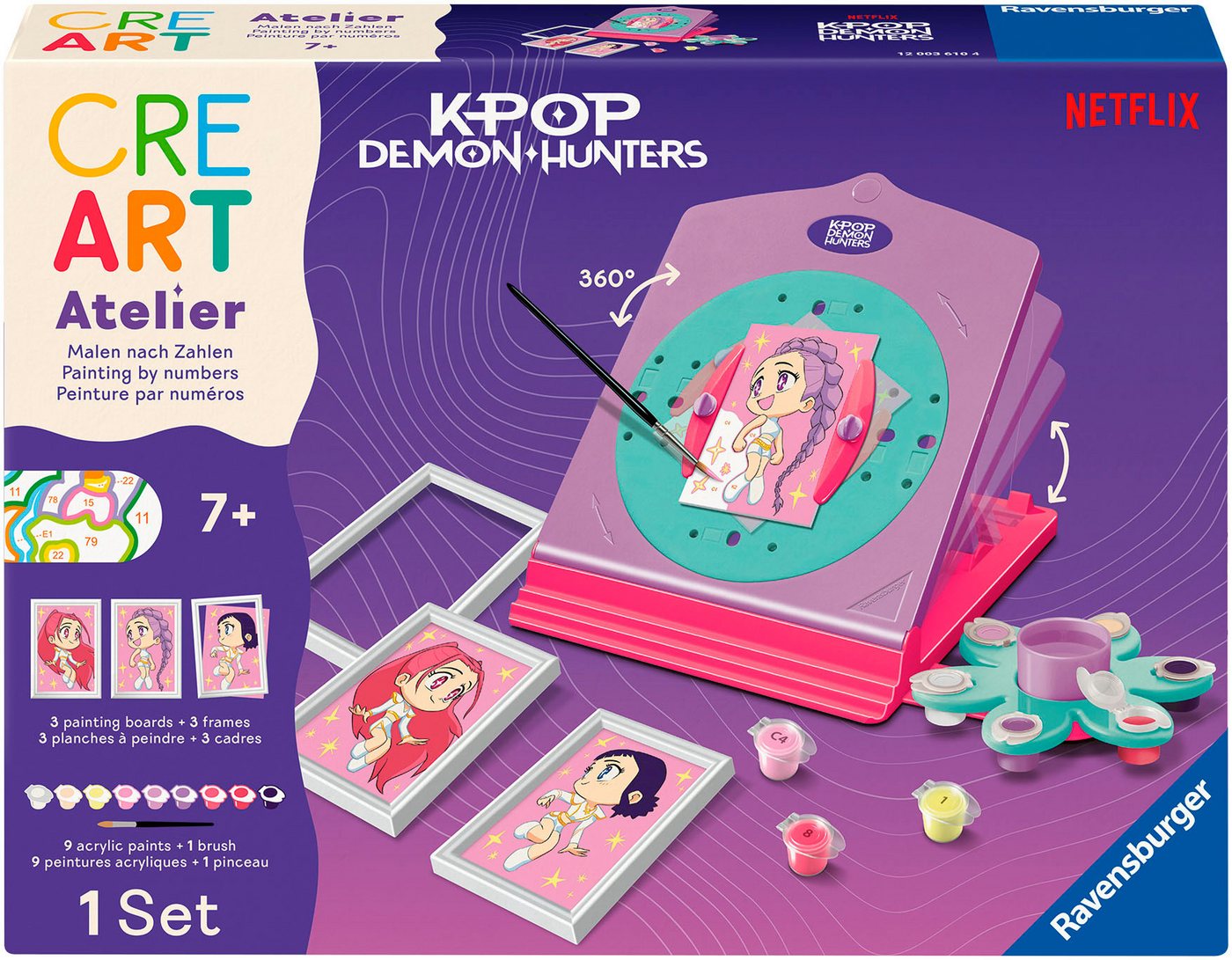 Ravensburger Malen nach Zahlen CreArt, K-Pop Demon Hunters - Atelier Rumi, Mira & Zoey, Made in Europe