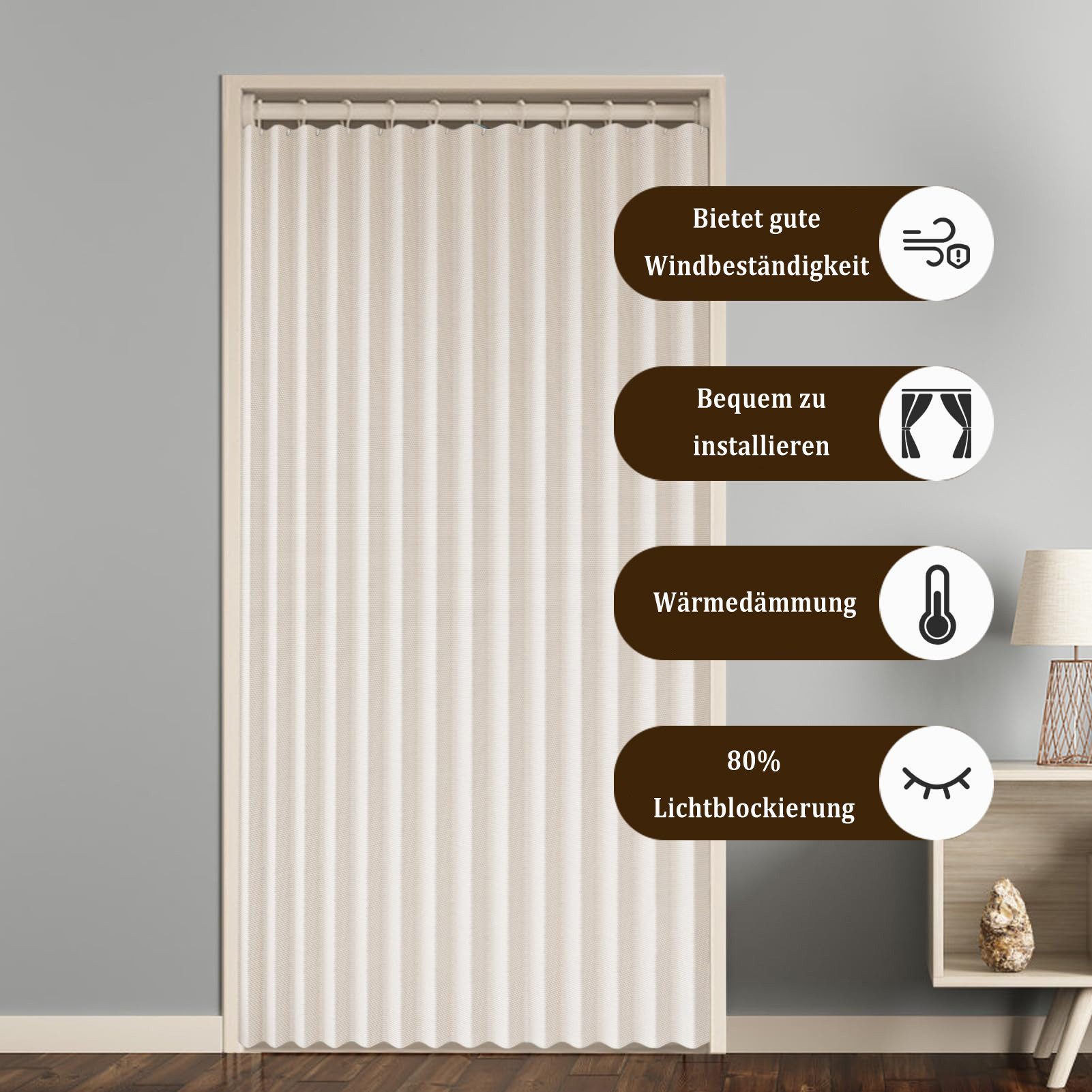 Kaket Türvorhang Isolierte Türvorhänge, Plissee-Falttürvorhänge, Sichtschut günstig online kaufen