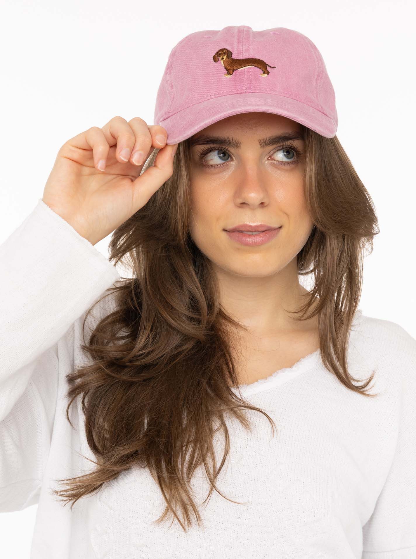 Zwillingsherz Baseball Cap "Dackel" Dackelmotiv gestickt, moderner Vintage Look