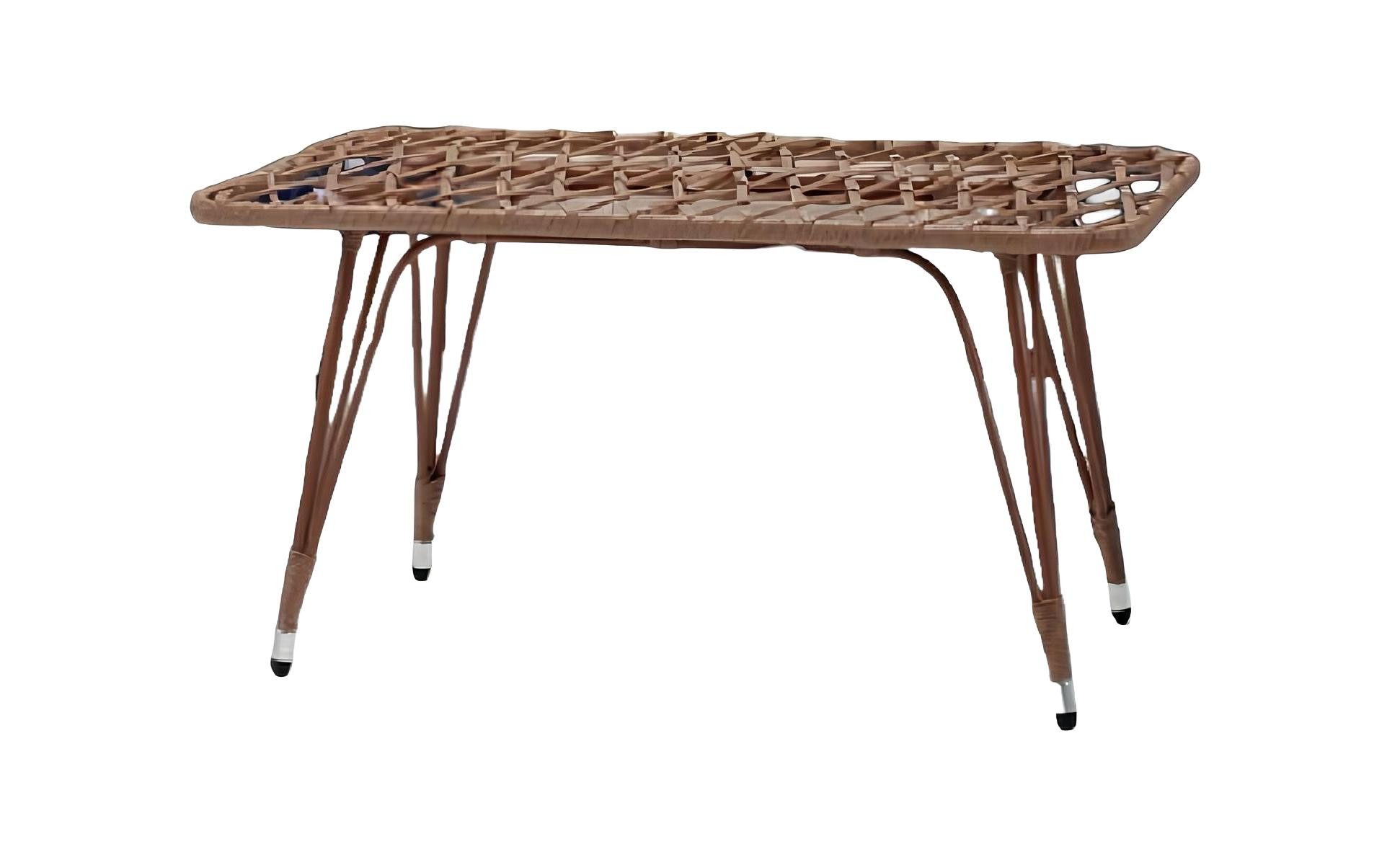 Xlmoebel Gartentisch Brauner Design-Couchtisch als luxuriöser Beistelltisch für Gartenmöbel (Tisch), Hergestellt in Europa