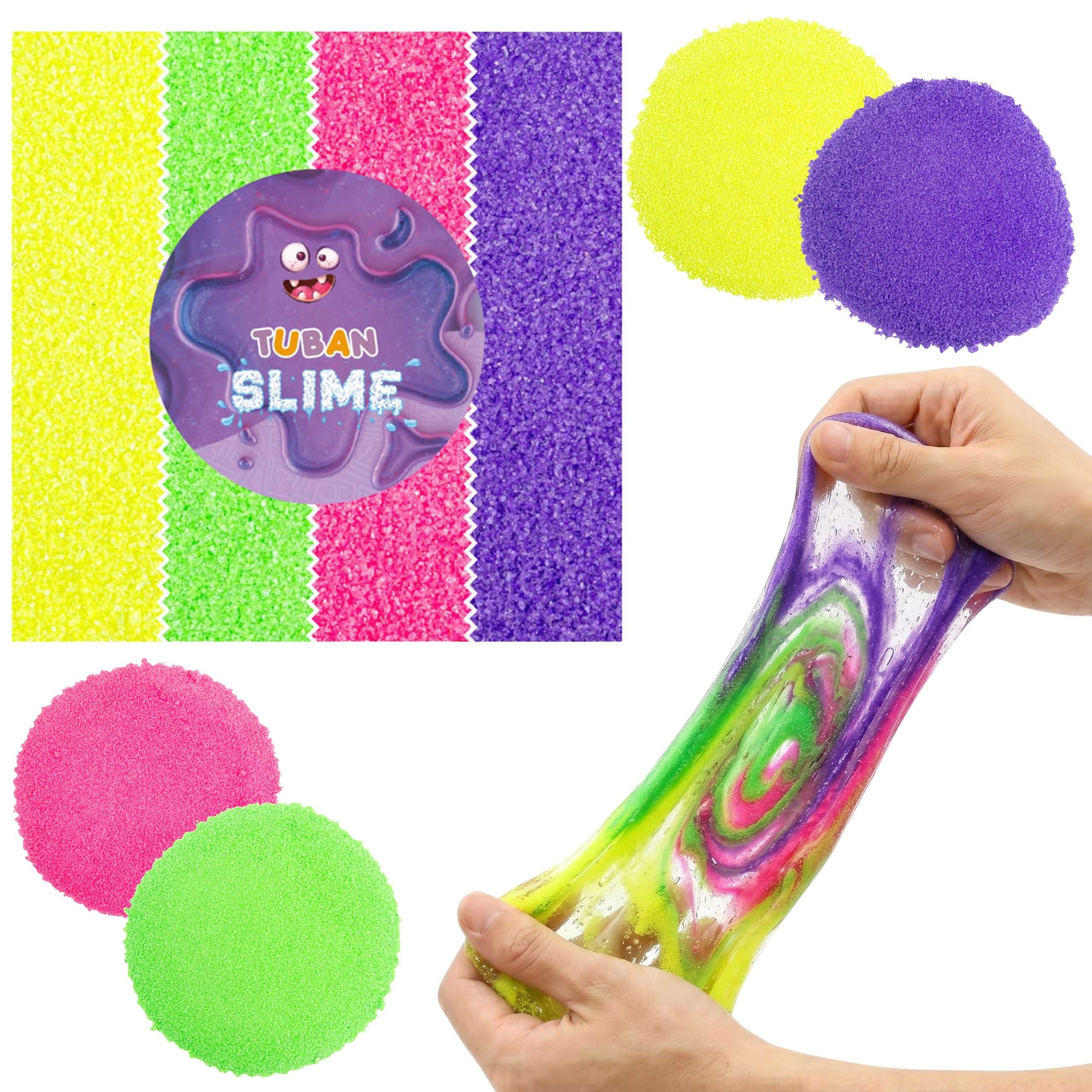Sarcia.eu Modelliermasse TUBAN Neon Pigmente für Slime, Modelliermasse, 4x8 g Set