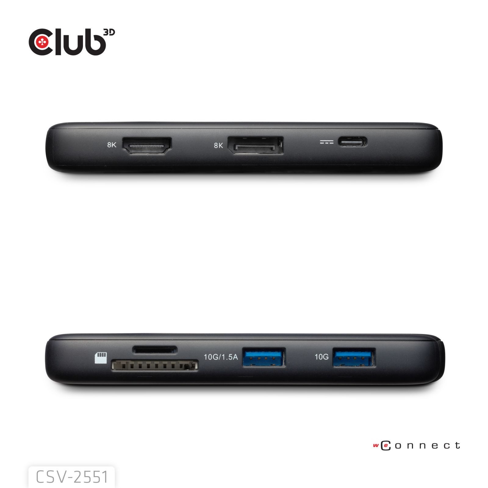 CLUB3D 8-in-1 - Dockingstation - für Desktop, Laptop Smartphone-Ladegerät