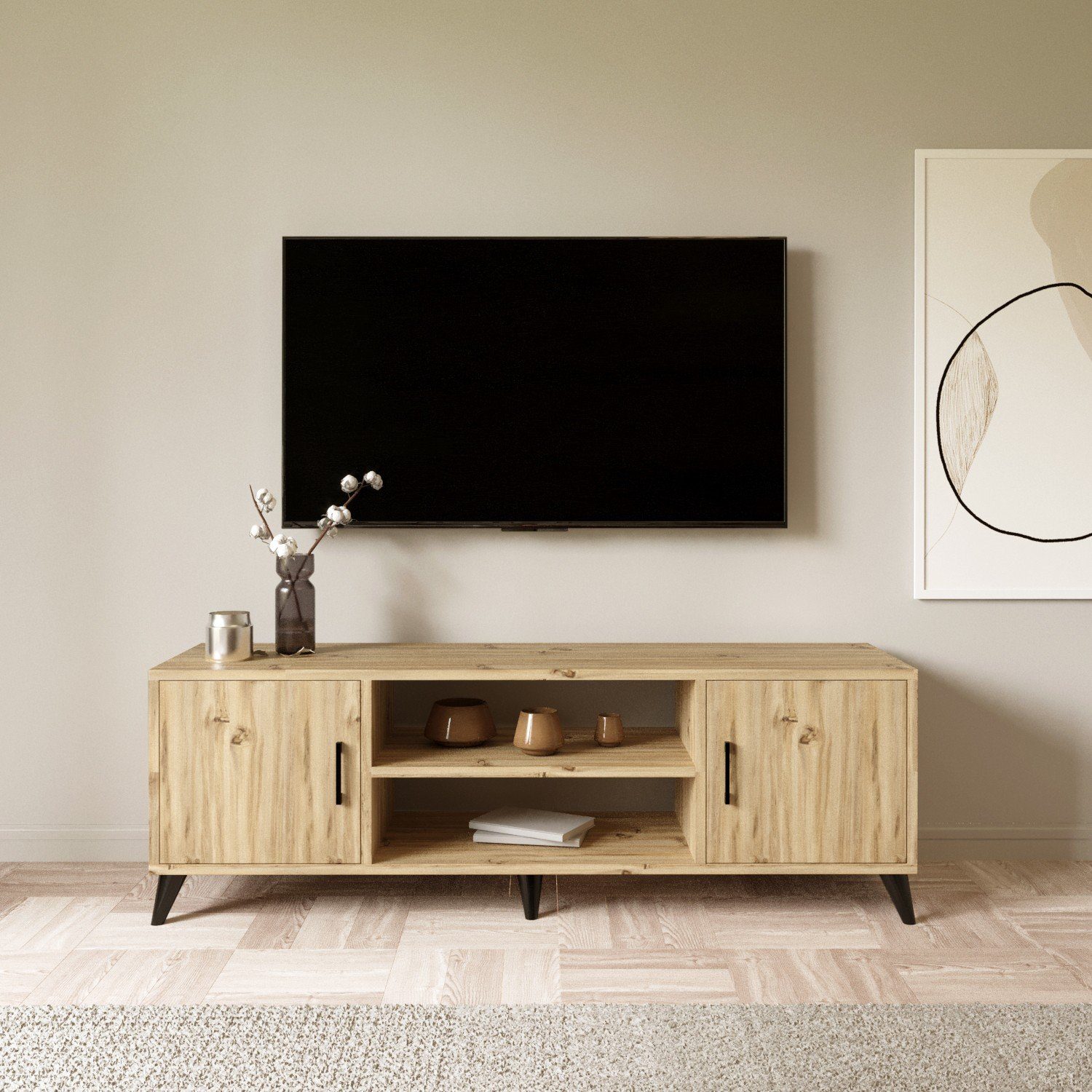 Skye Decor TV-Schrank Schränke, 55x150x40 cm, 100% Melaminbeschichtete Partikelplatte