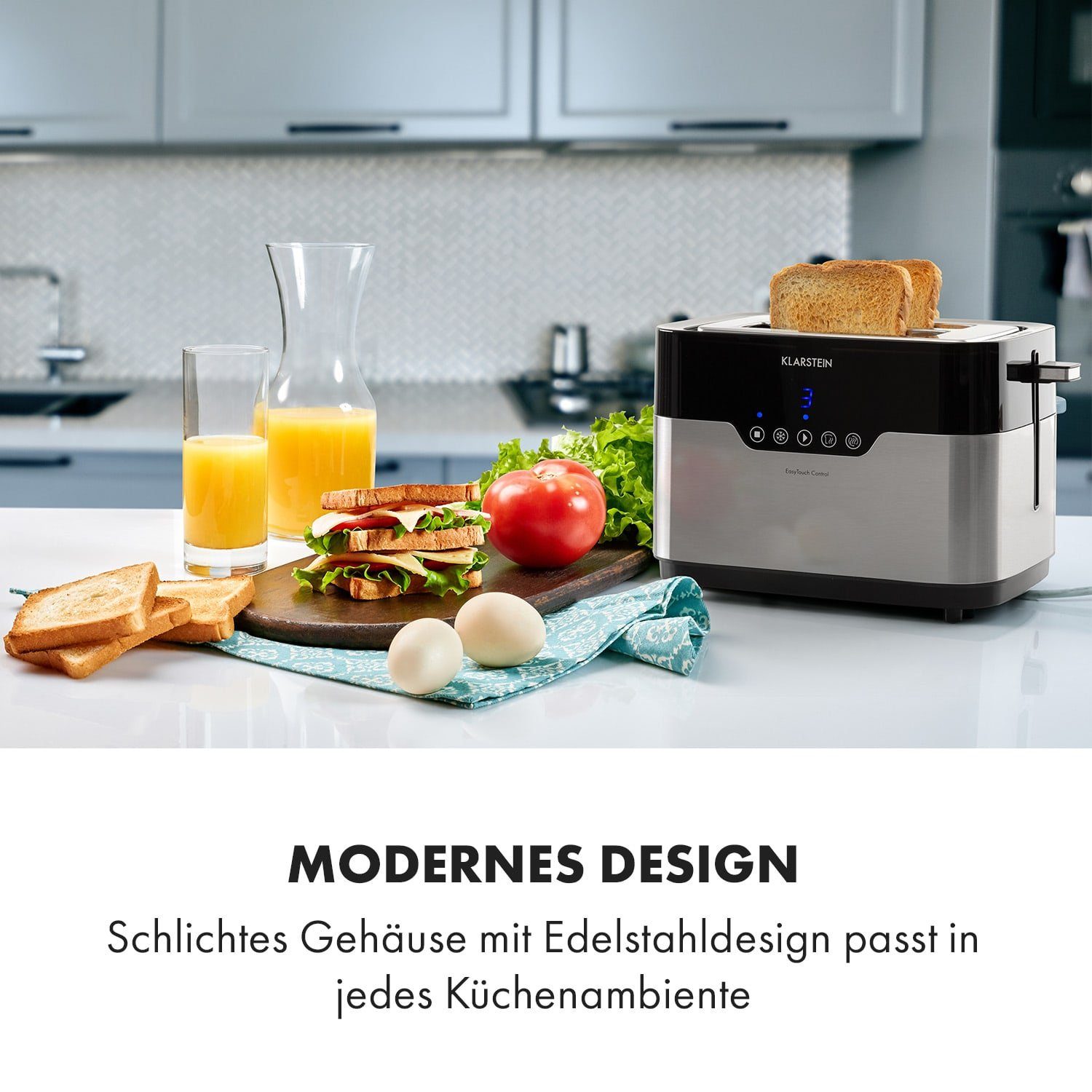 Klarstein Toaster Arabica, 2 kurze Schlitze, 920 W