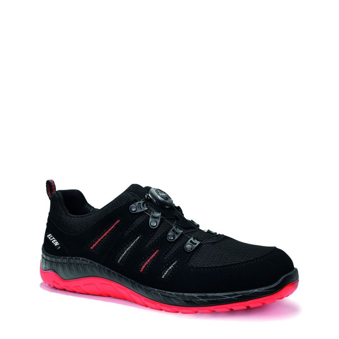Elten MADDOX BOA® black-red Low ESD S3 Arbeitsschuh (1-tlg)