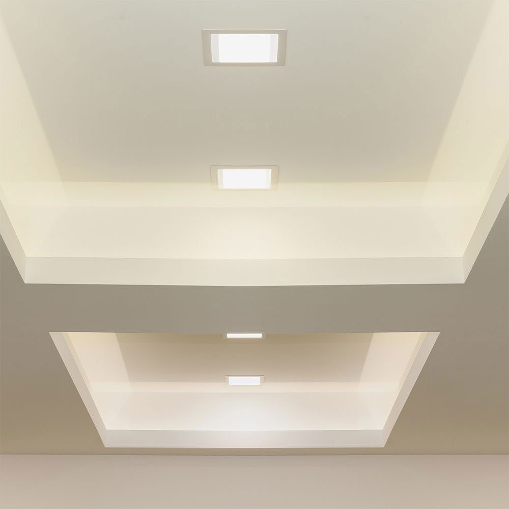 etc-shop LED fest Alu verbaut, LED 10x Decken Leuchten Raster LED-Leuchtmittel Wohnraum Warmweiß, Einbau Strahler Panel, Panel