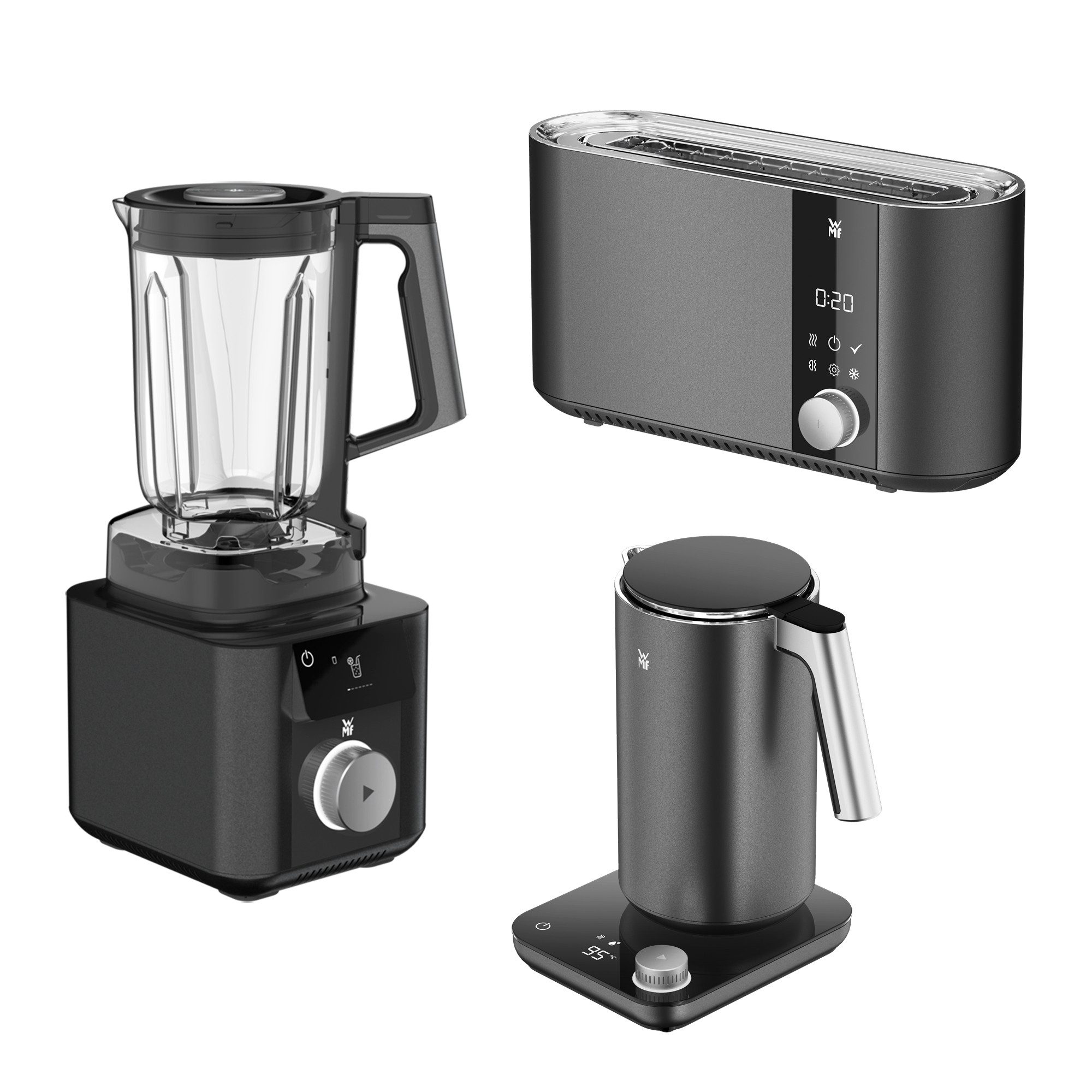 Toaster, Wasserkocher und Hochleistungsmixer Set 3-teilig Master Series