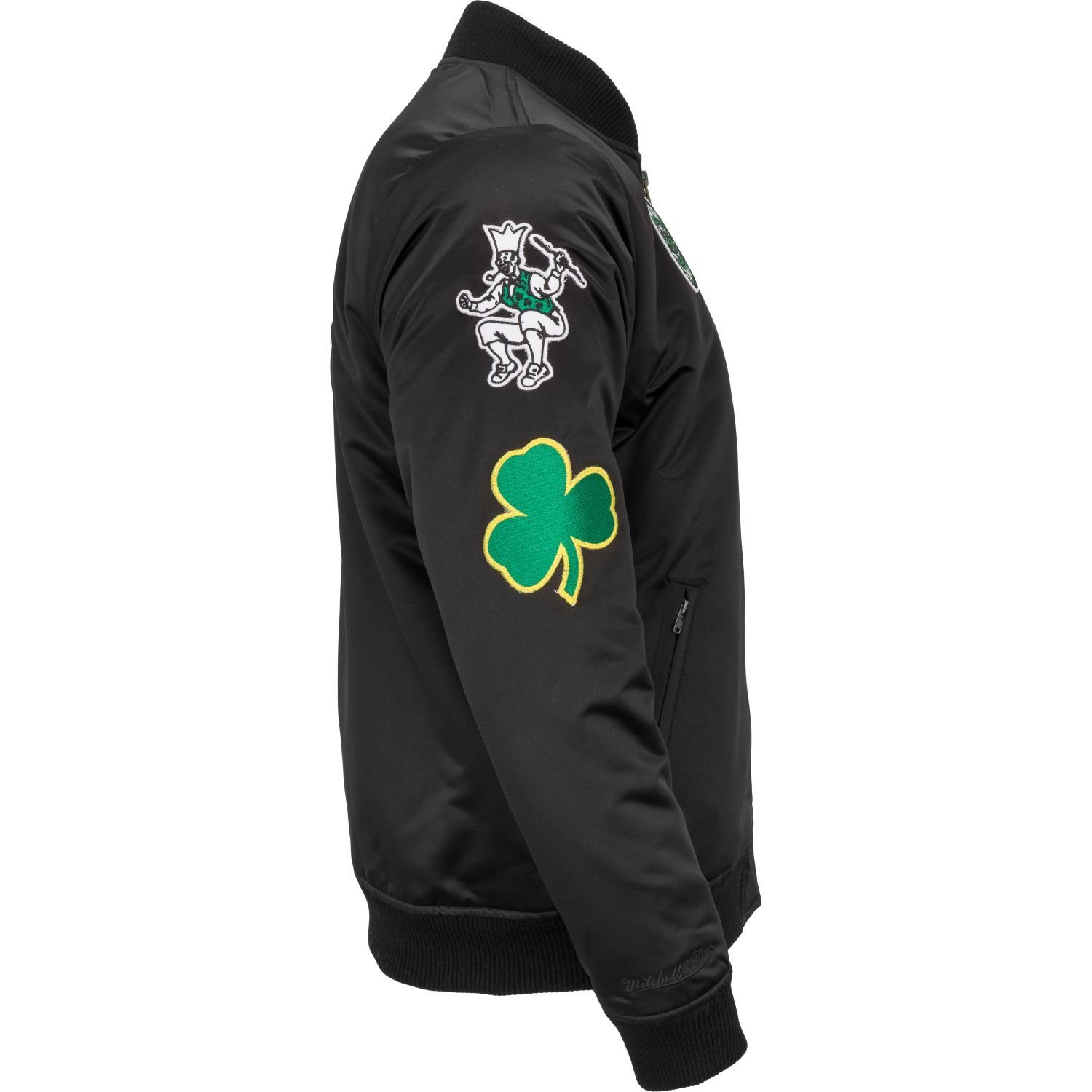 Bomberjacke Mitchell Ness Satin PATCHES Celtics & Boston