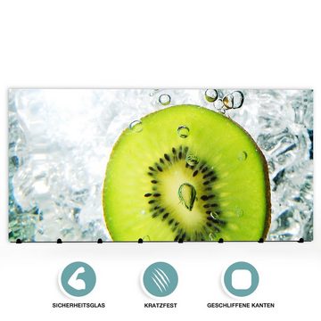 Primedeco Garderobenpaneel Magnetwand und Memoboard aus Glas Kiwischeibe