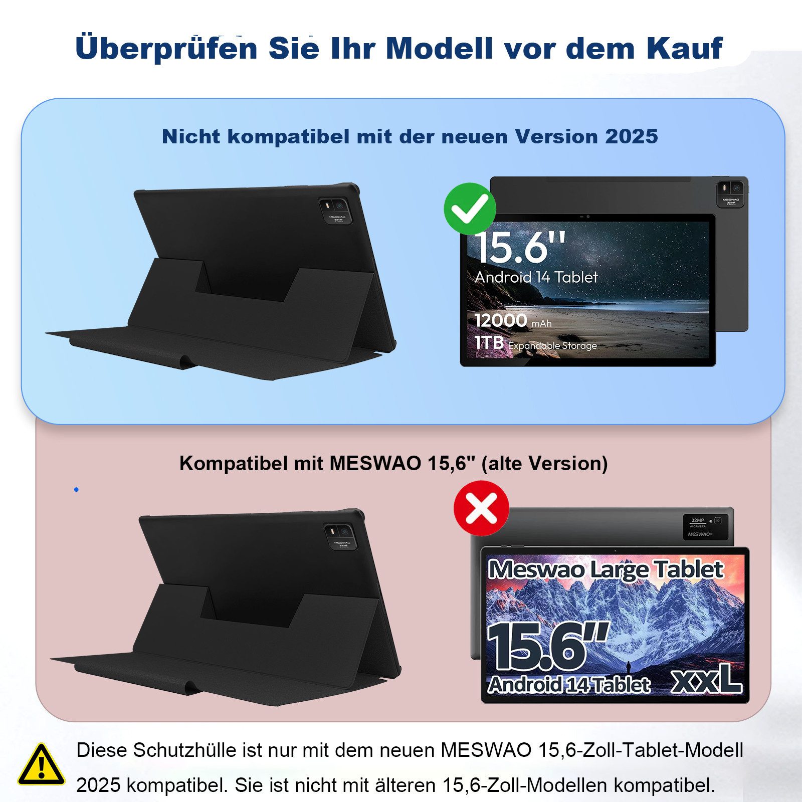 MESWAO Tablet-Hülle Tablet-Hülle für MESWAO B3/B3 Pro 15.6 Zoll 2025 – Bild 2 von 5