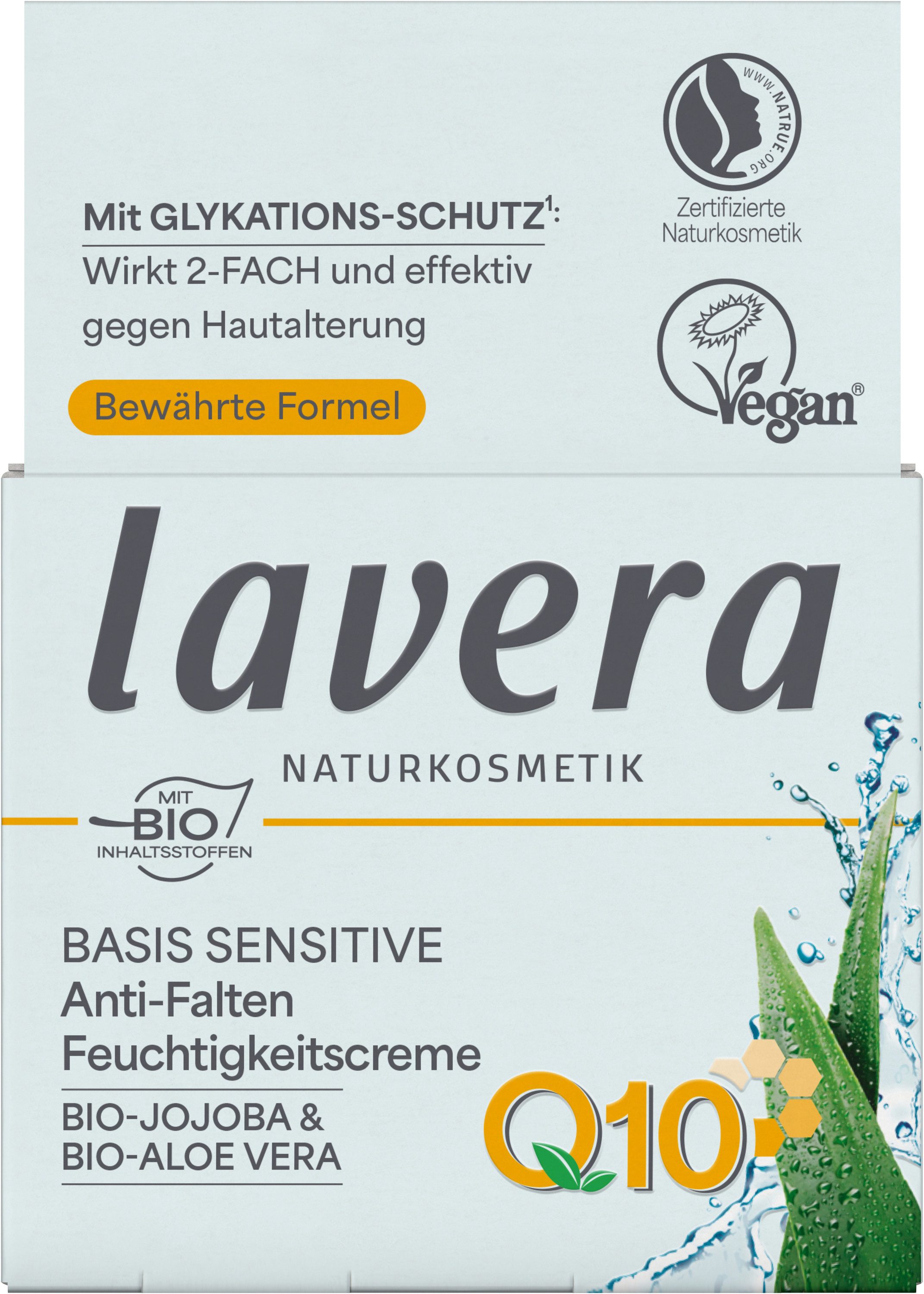 lavera Feuchtigkeitscreme Basis Sensitiv - Anti Falten Feuchtigkeitscreme 50ml