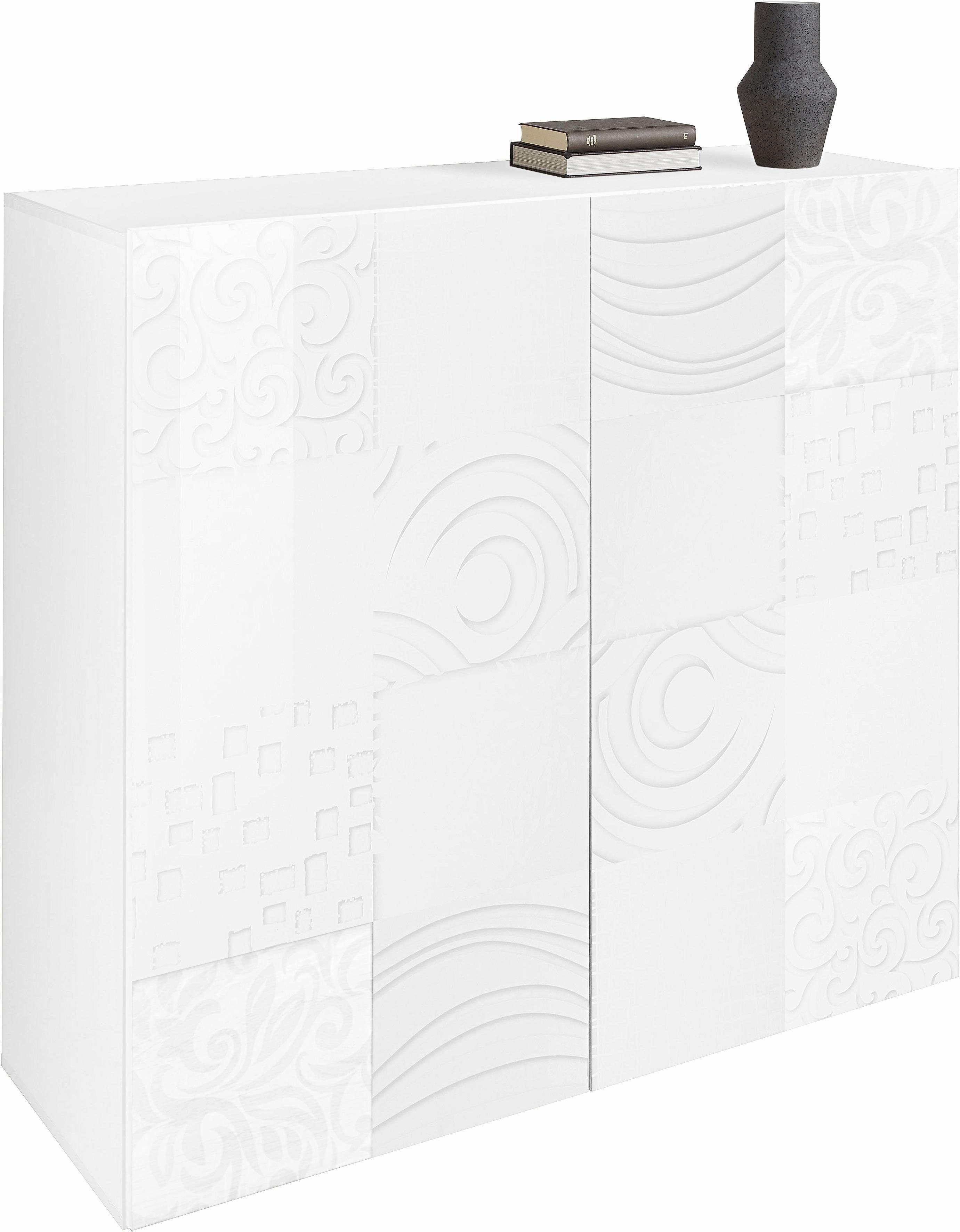 Home affaire Highboard Miro, Breite 121 cm mit dekorativem Siebdruck