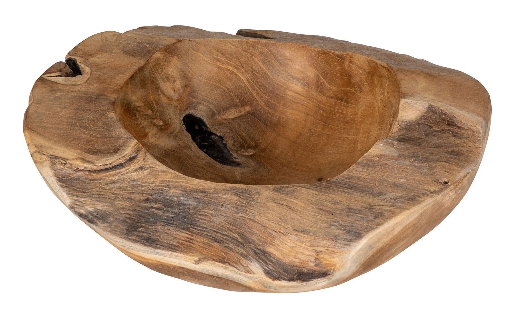 Levandeo® Dekoschale, Teakholz Schale 25cm Teak günstig online kaufen